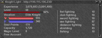 Signature for player Knight Light