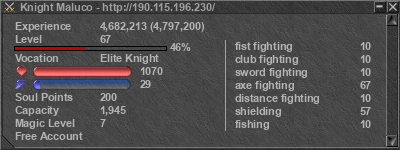 Signature for player Knight Maluco