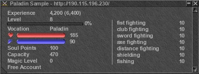 Signature for player Paladin Sample